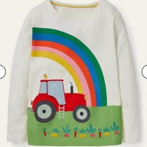 NWT Mini Boden Lift-The-Flap Tractor T-Shirt